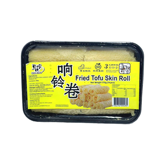 Max Bean Fried Tofu Skin Rolls 170g - Bean Curd Skin Rolls