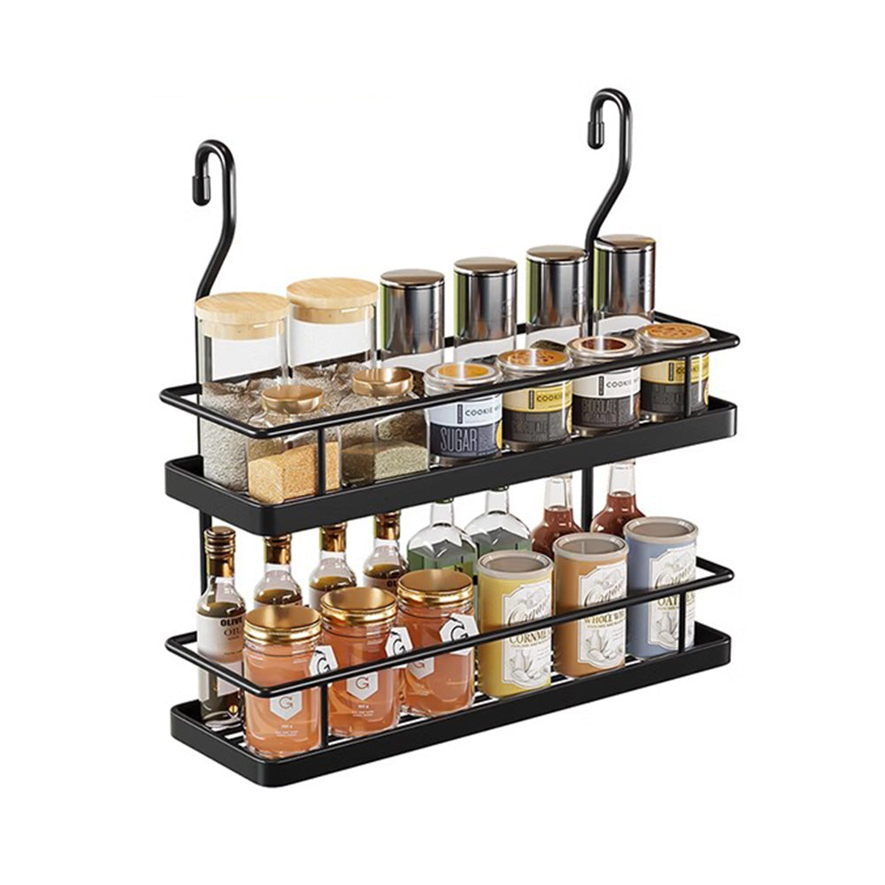 Taili Vertical Hanging Double-Layer Spice Rack - Black – Umall ...