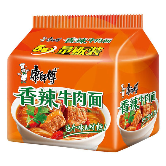 Mì Bò Cay Master Kong 103 g × 5 gói – mì cay vị bò đậm đà