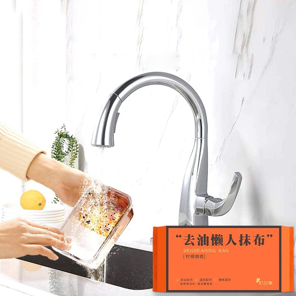 Khăn Lau Khử Dầu Mỡ Town Story 150x200 mm x30 tờ – lau bếp khử mỡ hương chanh