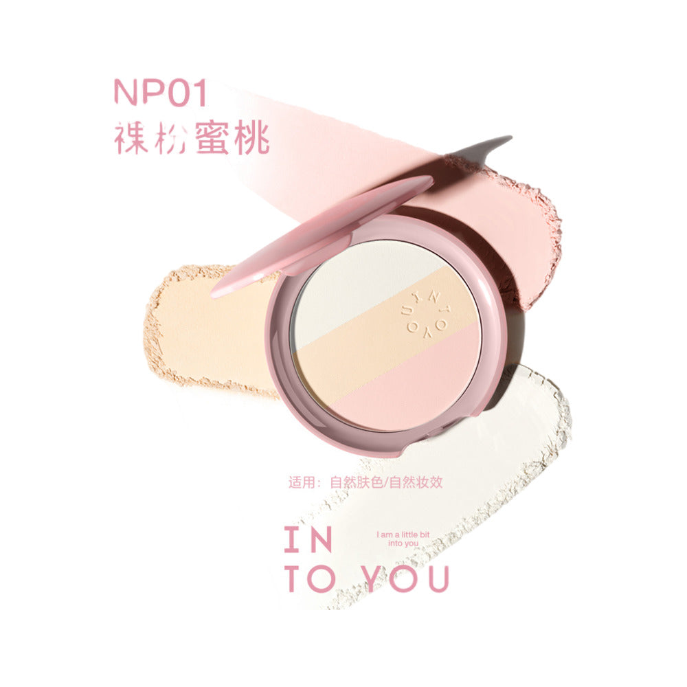 INTO-YOU-Triple-Color-Setting-Powder-Compact-#NP01-Nude-Peach-–-Oil-Control-&-Brightening-Finish,-7g-1