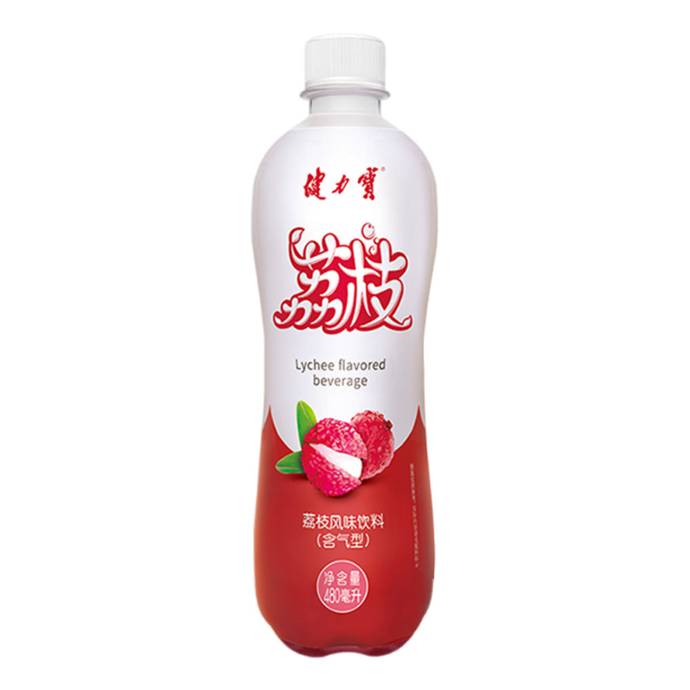 Jianlibao-Lychee-Sparkling-Drink-480ml---Carbonated-Lychee-Soda-1