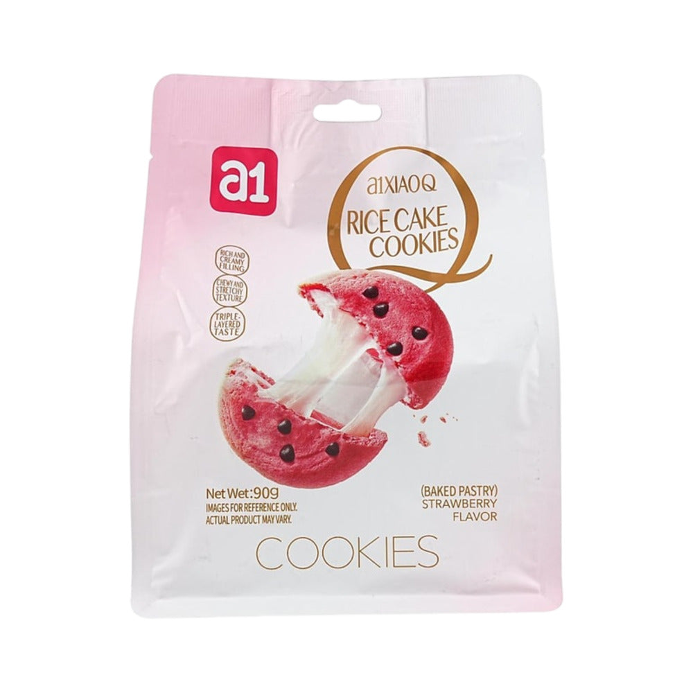 a1-Rice-Cake-Cookies-Strawberry-90g---Chewy-Mochi-Filled-Cookies-1
