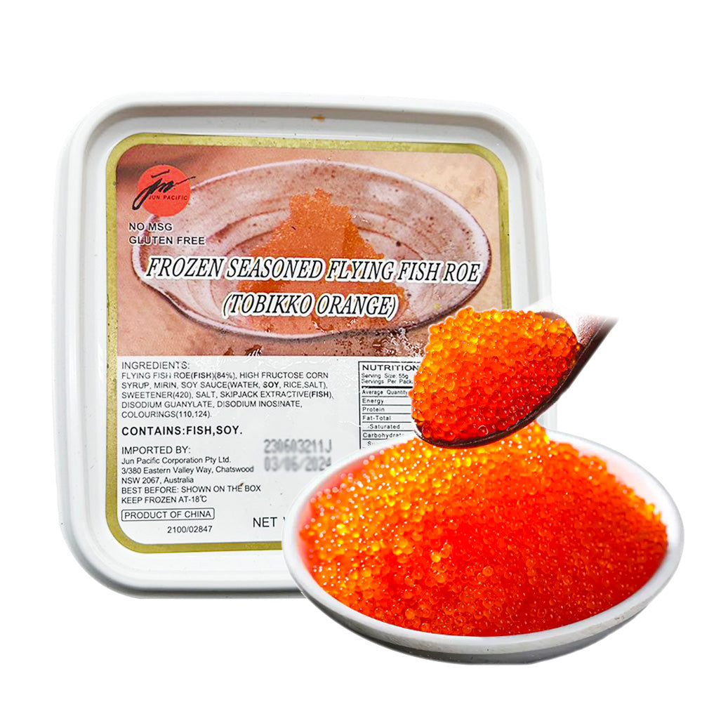 Frozen Roe JUN Frozen Seasoned Flying Fish Roe (Tobikko Orange) - 110g | Umall ...