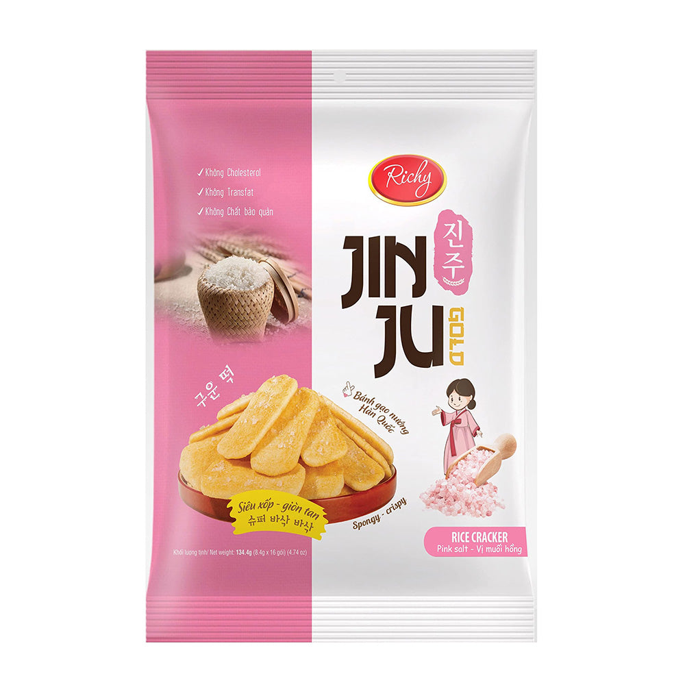 Richy Jinju Gold Rice Cracker - Pink Salt Flavor, 134g – Umall ...