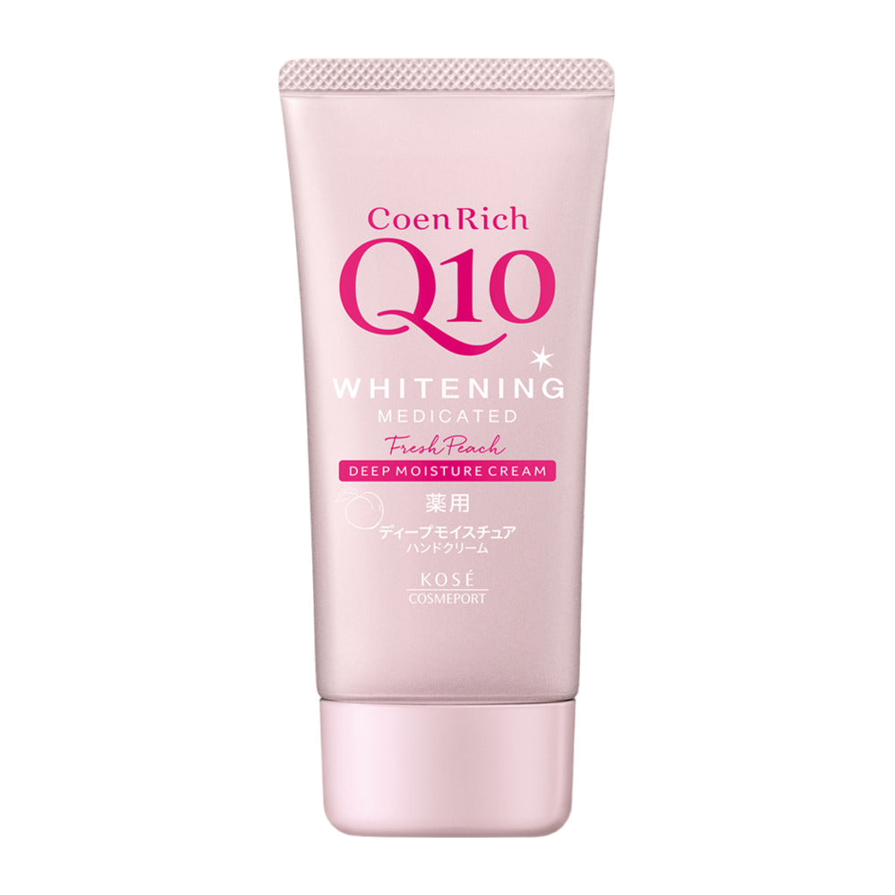 Kose-CoenRich-Q10-Medicated-Whitening-Hand-Cream-–-Fresh-Peach-Deep-Moisture,-80g-1