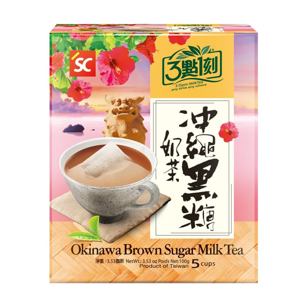 3:15pm Trà Sữa Đường Nâu Okinawa 100 g × 5 gói – trà sữa pha nhanh, vị ngọt tự nhiên