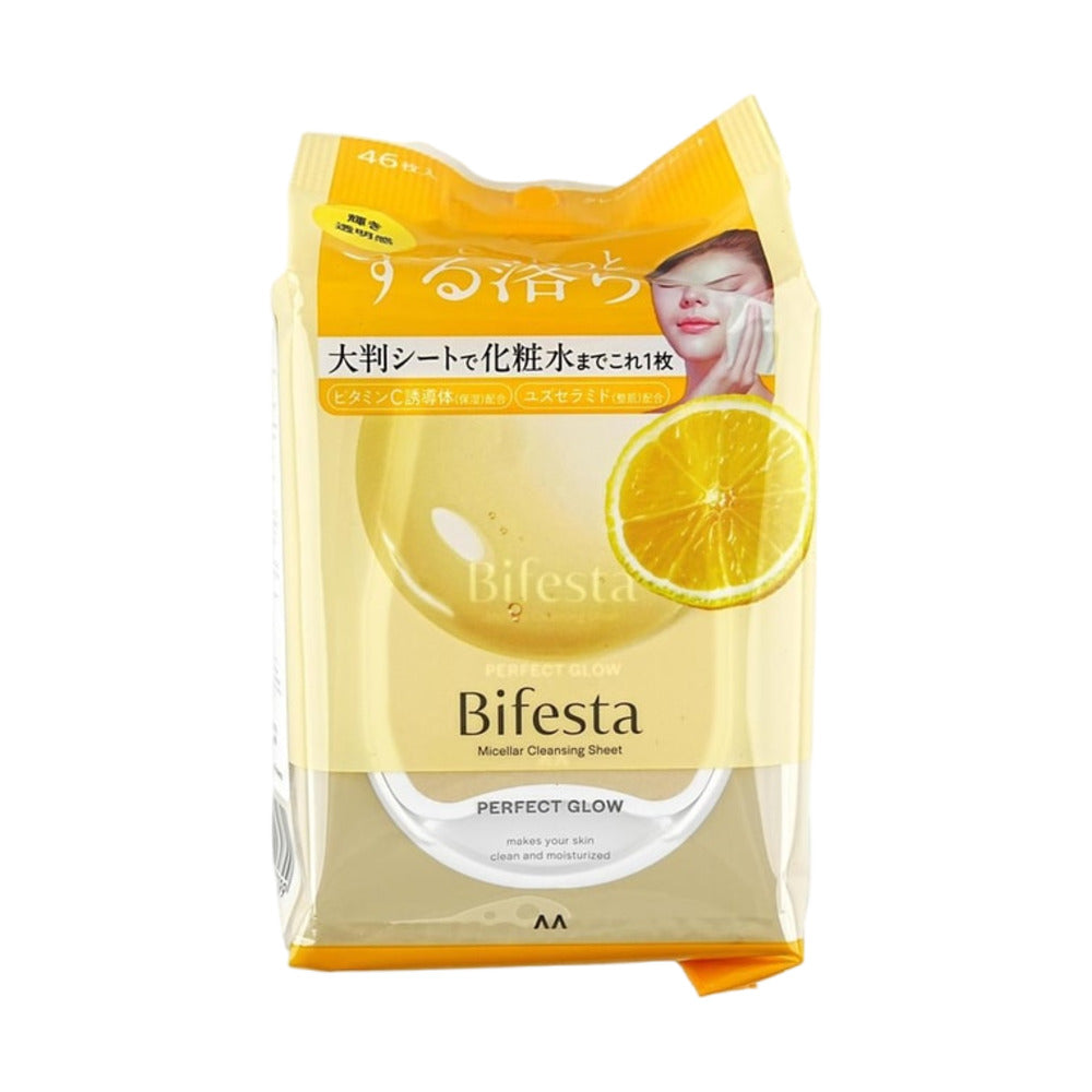 Bifesta-Perfect-Glow-Micellar-Cleansing-Sheets-with-Vitamin-C-–-46-Sheets-1