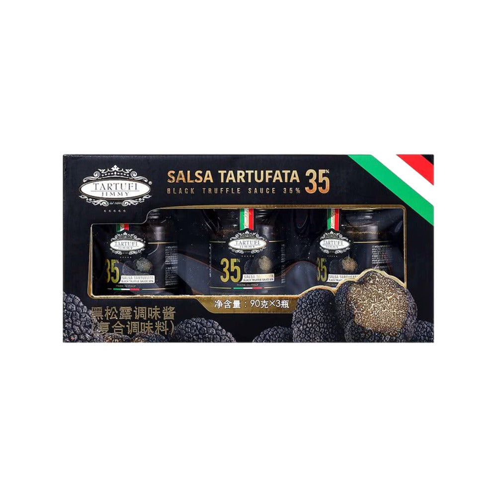 Tartufi-Jimmy-Salsa-Tartufata-35-Black-Truffle-Sauce-90g-x-3-Jars-–-35%-Black-Truffle-Gourmet-Italian-Condiment-1