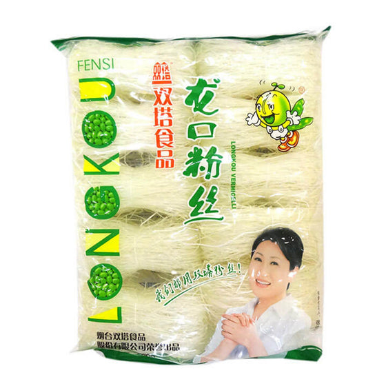 Miến Đậu Xanh Longkou Double Pagoda 500 g – miến dai trong, dễ nấu