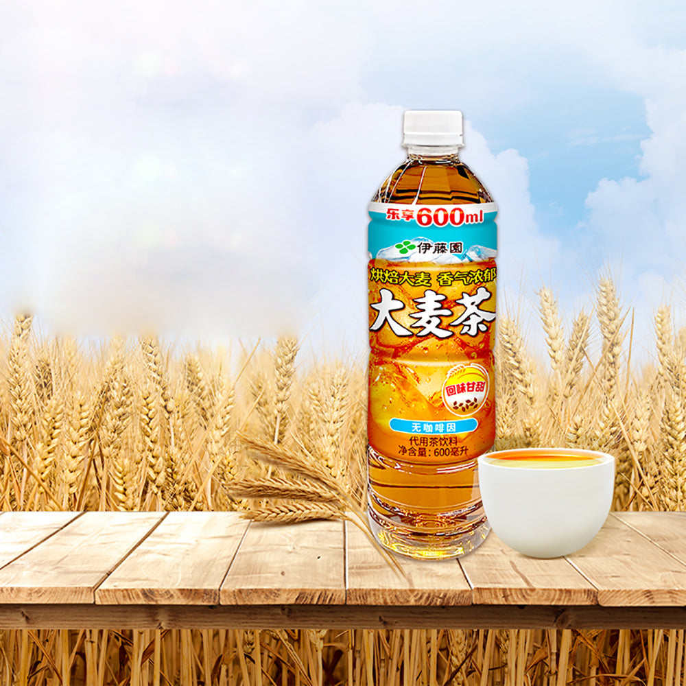 Trà Lúa Mạch Không Đường Ito En 600 ml × 15 chai – giải khát thanh mát