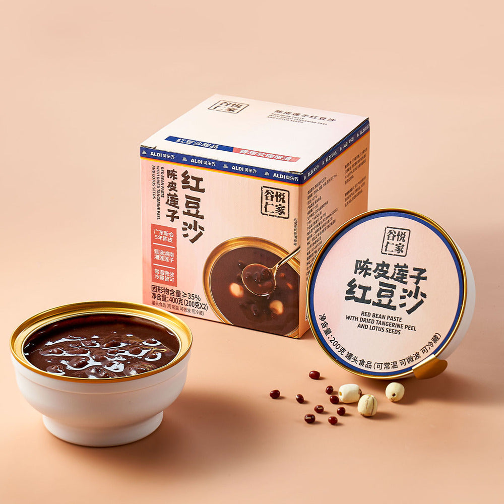 ALDI-Gu-Yue-Ren-Jia-Red-Bean-Paste-with-Tangerine-Peel-&-Lotus-Seeds-200g-x-2-–-Limited-Import---Sweet-Red-Bean-Soup-Dessert-2