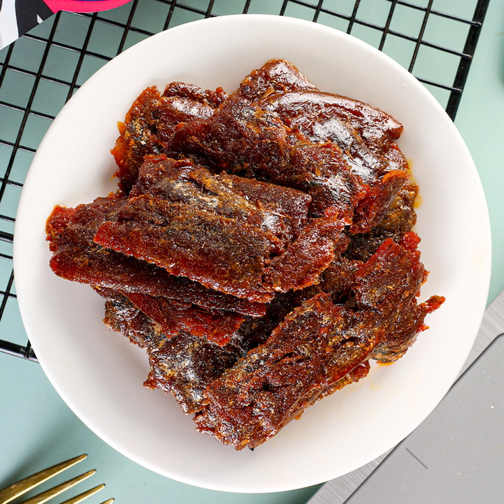 Mengdazui-Hand-Torn-Ribbonfish-Snack-–-Spicy-Flavor-80g---Hot-&-Savory-Fish-Jerky-2