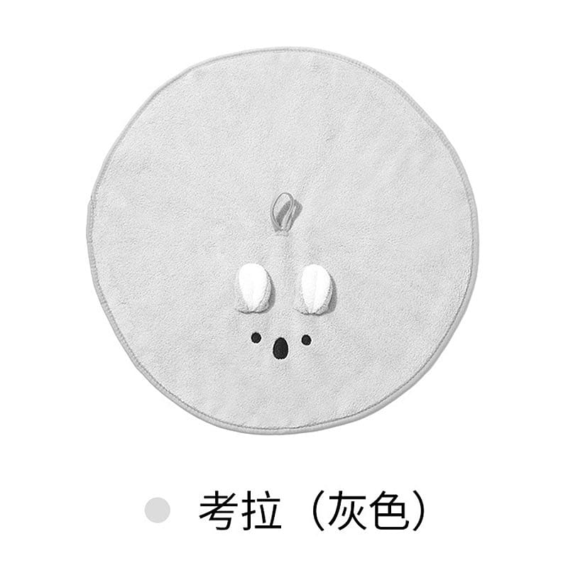 FaSoLa-Hanging-Coral-Fleece-Hand-Towel---Koala-Design,-45cm-Diameter-X3-1