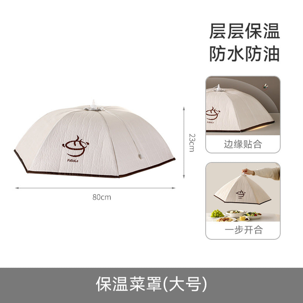 FaSoLa-Insulated-Food-Cover,-Beige---Large---Heat-Retaining-Food-Tent-2