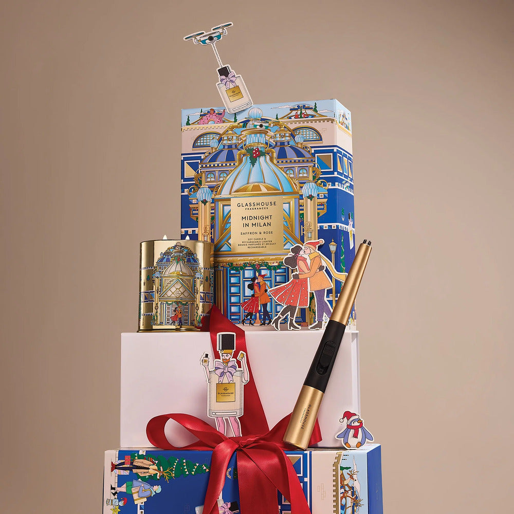 Glasshouse-Fragrances-Midnight-in-Milan-Candle-&-USB-Lighter-Gift-Set-–-Saffron-&-Rose,-Christmas-2025-2