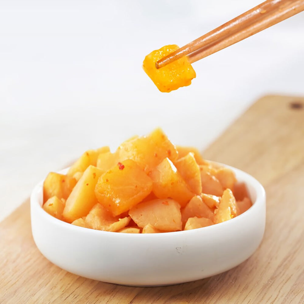 Củ cải muối hạt lựu Wujiang 60 g × 4 gói – chua cay ăn kèm cơm