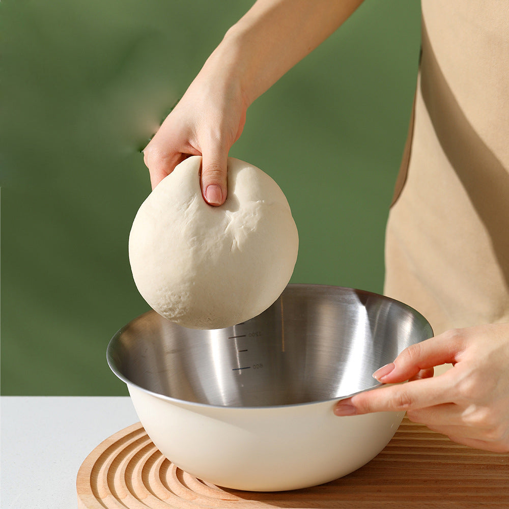 Tô Trộn Inox FaSoLa Màu Trắng Sữa 1 chiếc – tô trộn bột inox