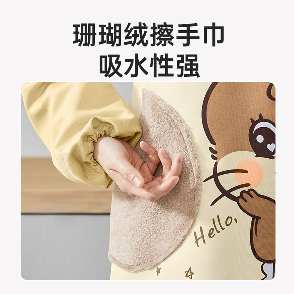 Cooker-King-Waterproof-&-Oil-Resistant-Full-Sleeve-Adult-Apron-–-Cute-Chef-Bunny-Design-2