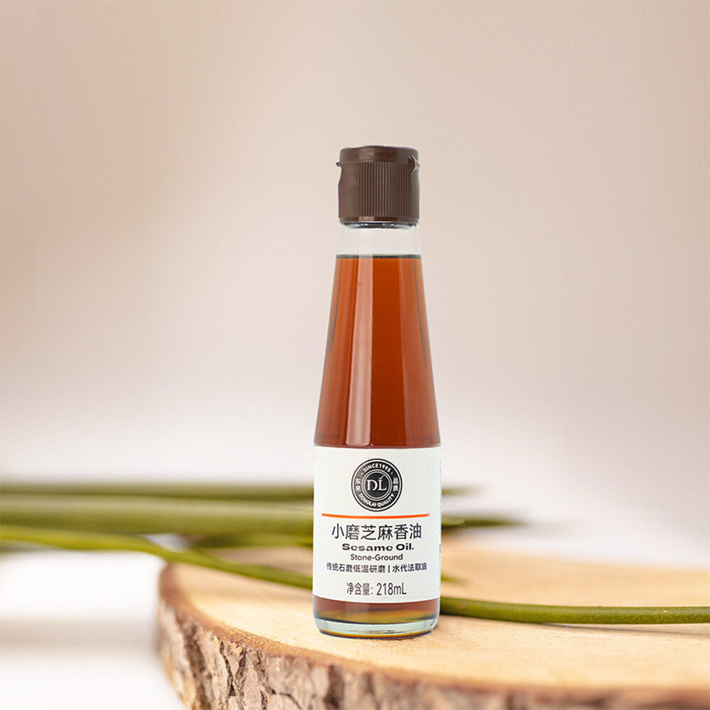 DL-Stone-Ground-Sesame-Oil-218ml-–-Traditional-Small-Batch-Aromatic-Cooking-Oil-2