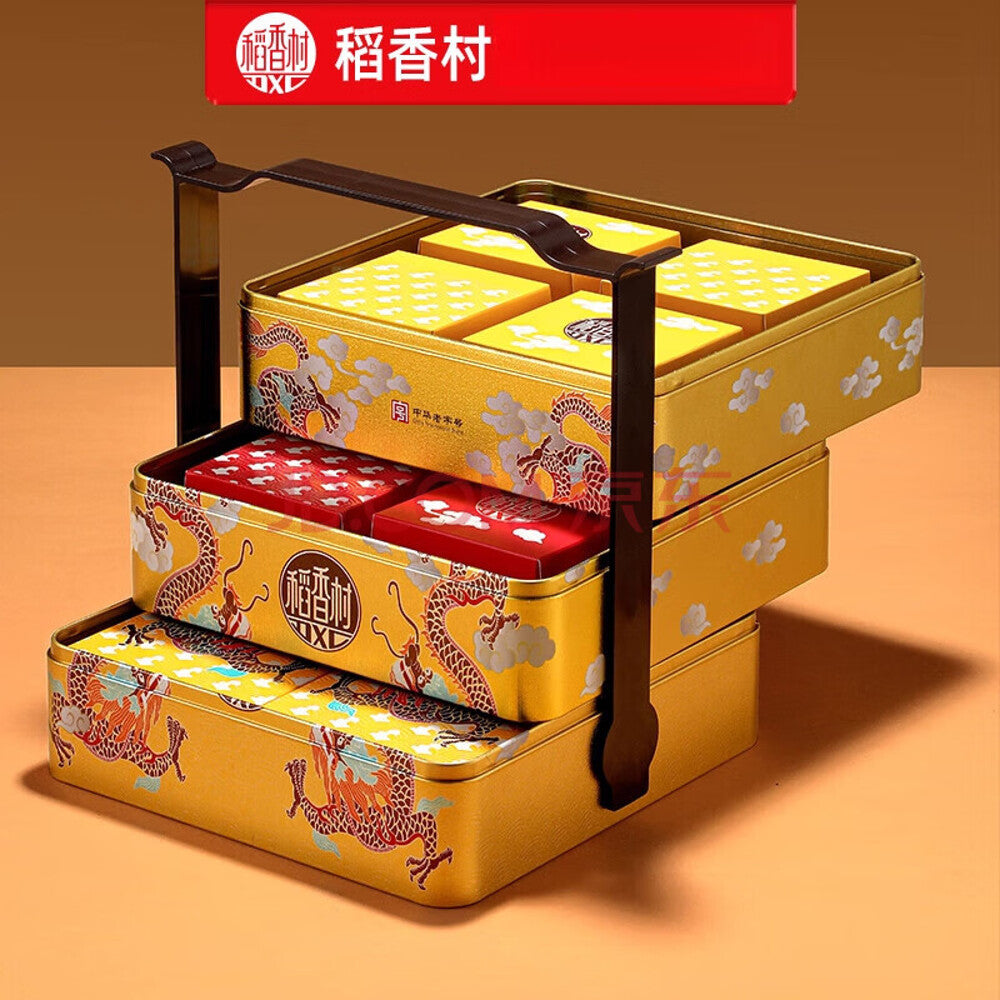 Daoxiangcun-Dragon’s-Golden-Autumn-Mooncake-Gift-Box-–-14-Pieces,-1.05-kg---Assorted-Traditional-Flavours-Gift-Tin-2