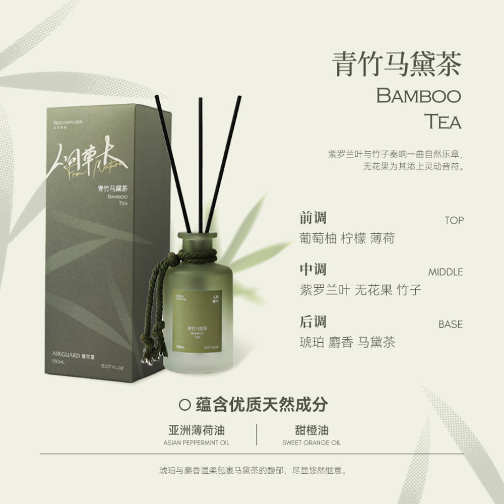 Airguard-Flameless-Diffuser-–-Green-Bamboo-&-Yerba-Mate-Tea-150ml---Reed-Diffuser-Room-Scent-2