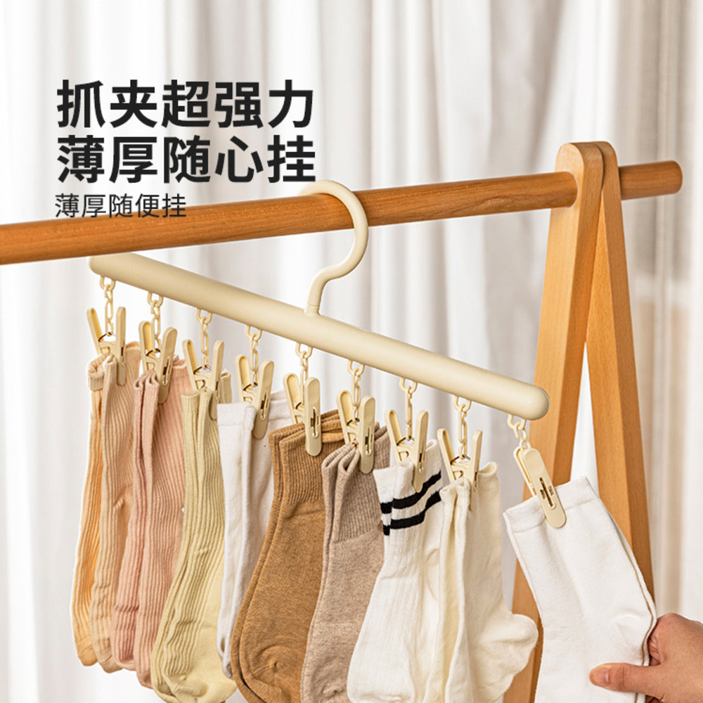 Modern-Housewife-Straight-Bar-Clip-Drying-Hanger,-Cream-White,-2-Pack-–-360°-Swivel-Hook-Clothes-Peg-Rack-2