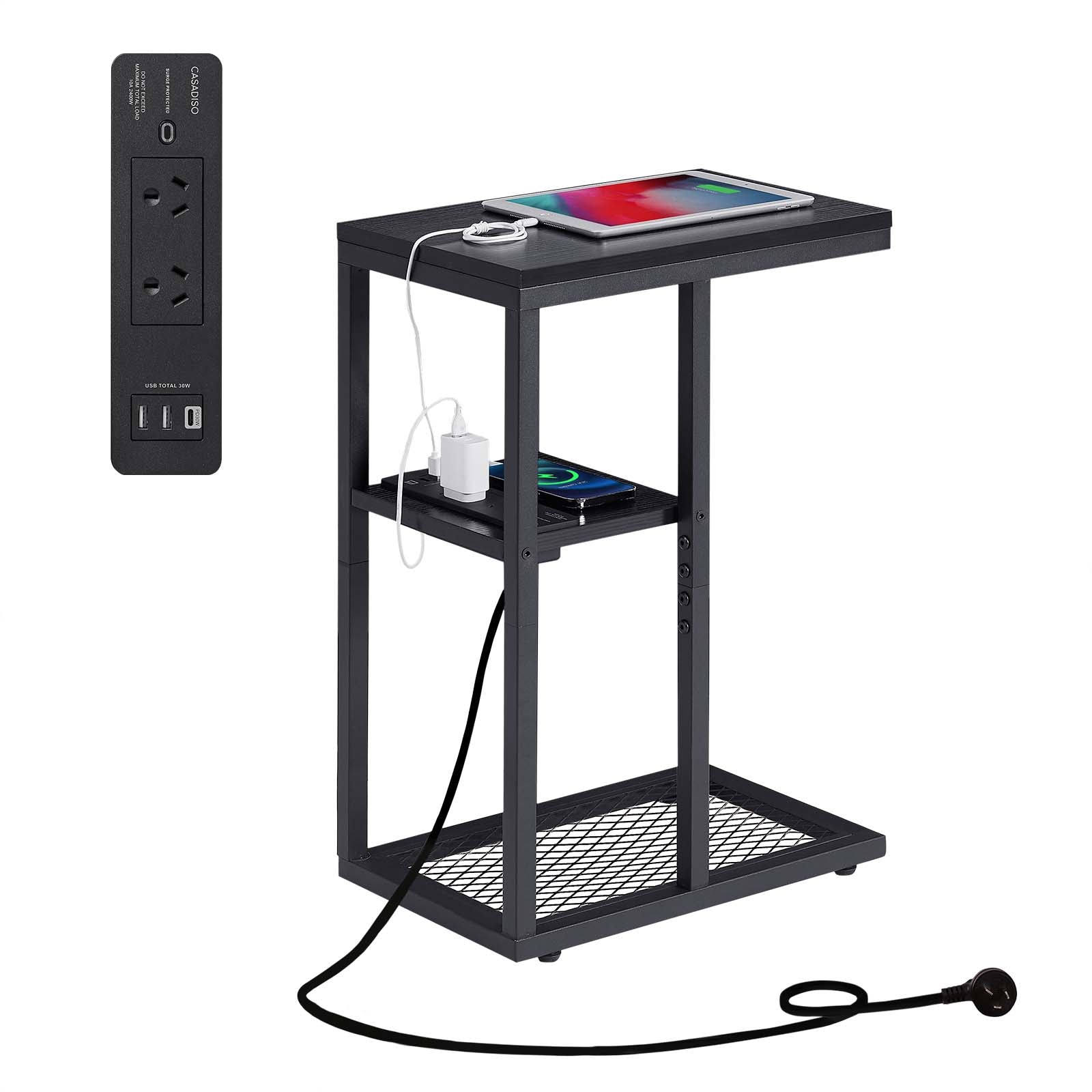 Bàn C Đa Năng Casadiso 1 chiếc – sofa/giường hẹp tích hợp ổ cắm điện & USB