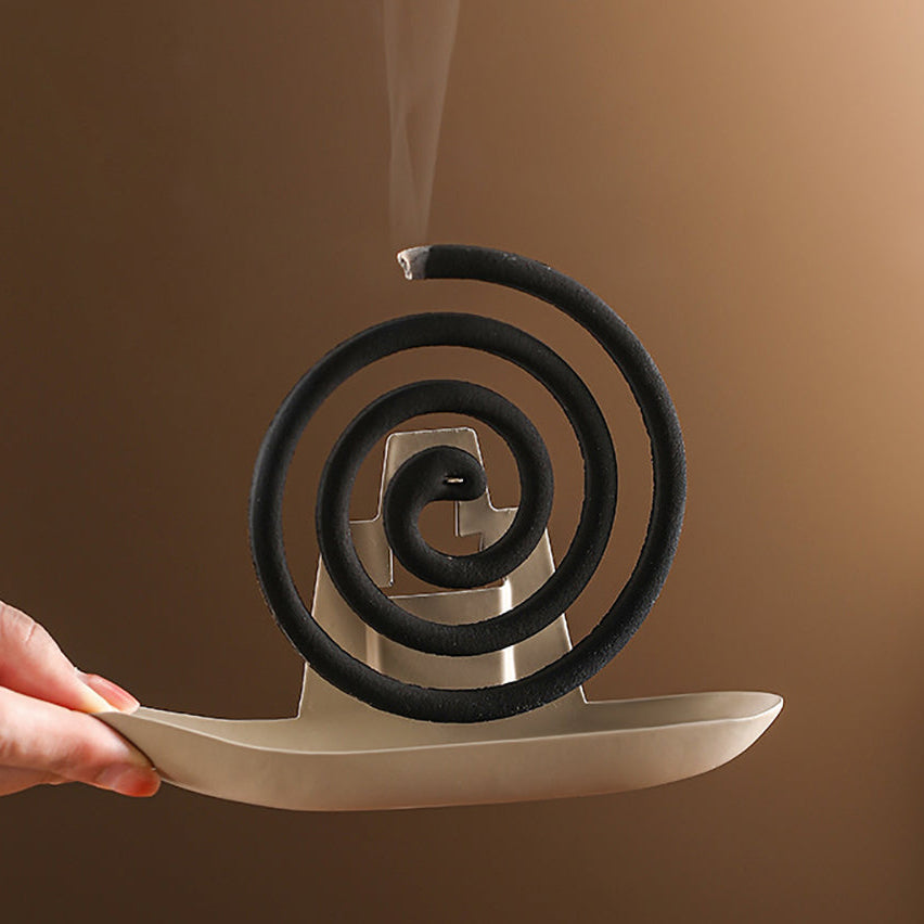 FaSoLa Boat-Shaped Mosquito Coil Holder - Warm Gray