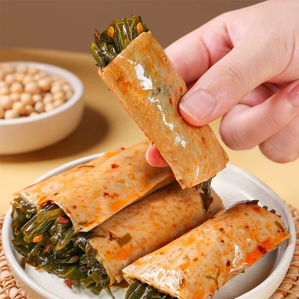 Chaoyouwei-Kelp-&-Tofu-Skin-Rolls-(Spicy)-100g---Ready-to-Eat-Seaweed-Snack-2