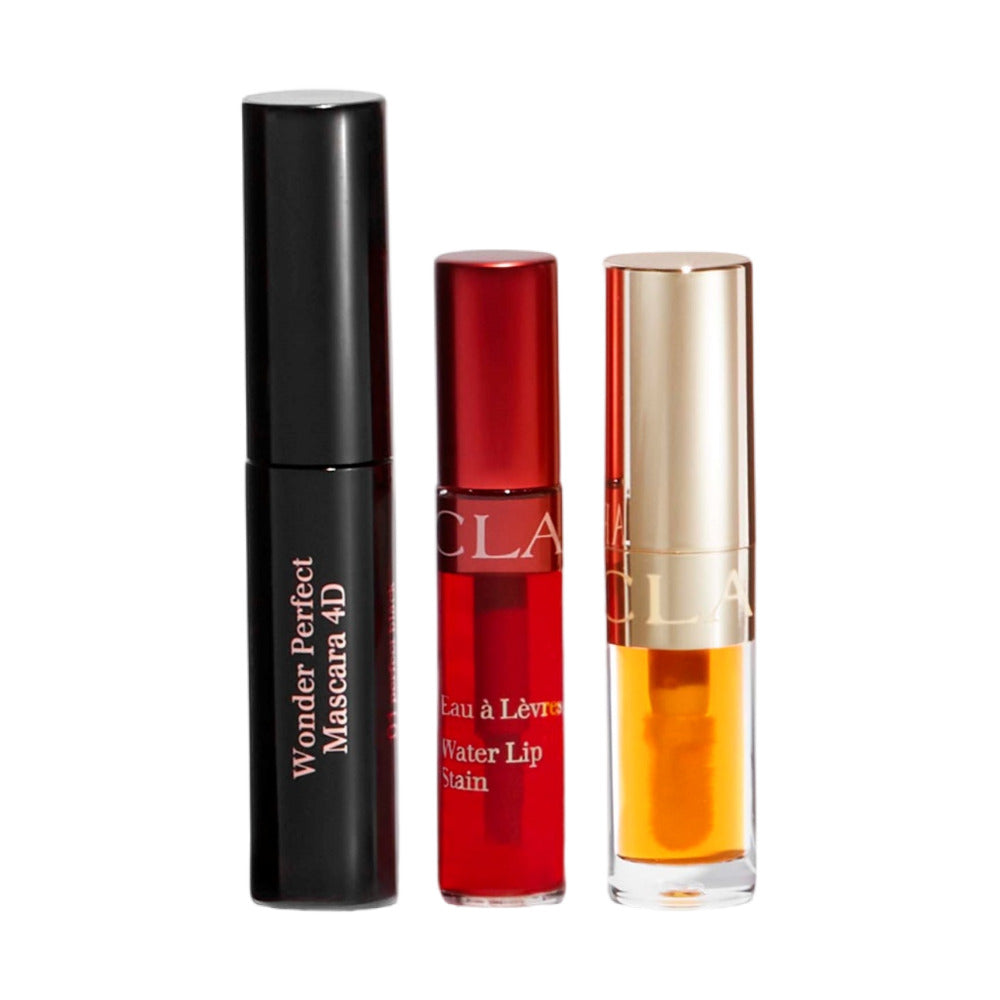 Clarins-2025-Holiday-3-Piece-Set:-Lip-Oil,-Water-Lip-Stain-&-Wonder-Perfect-Mascara-2