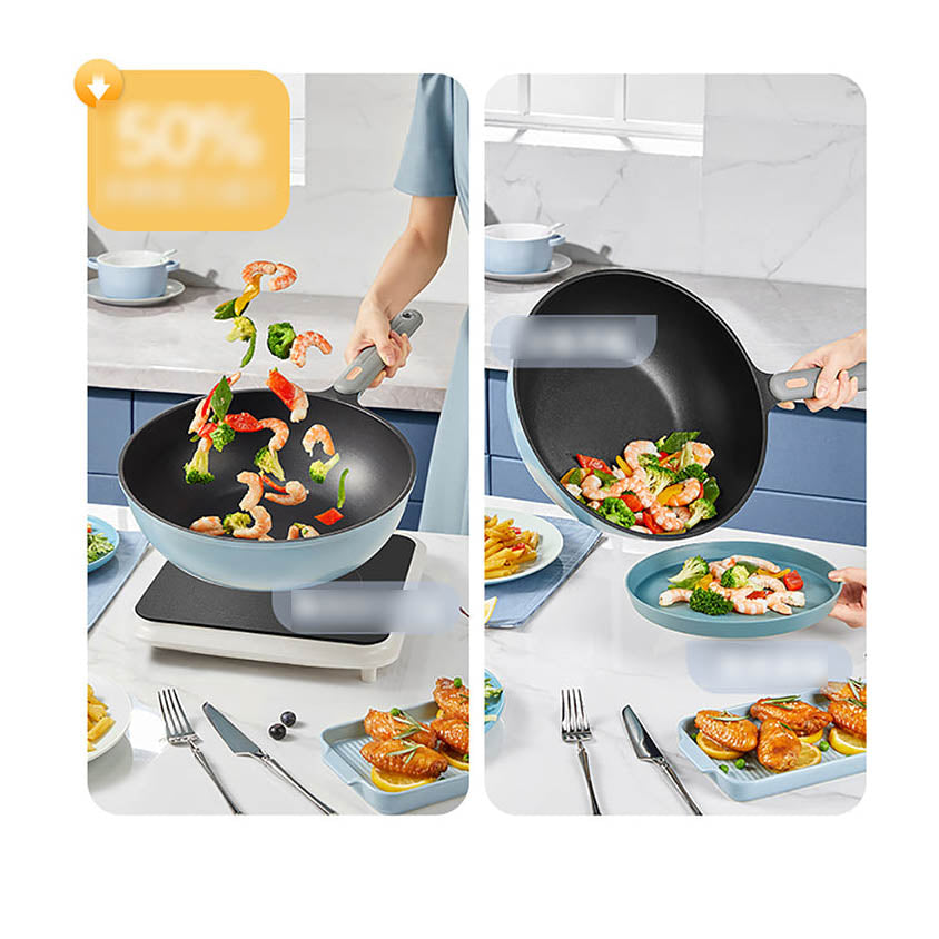 Chảo Chiên Siêu Nhẹ Cooker King 32 cm – chống dính, kèm nắp kính