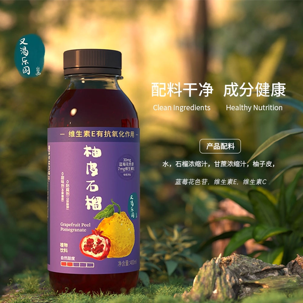 Youke-Paradise-Grapefruit-Peel-&-Pomegranate-Fruit-Water-–-400ml-x-12-Bottles-2