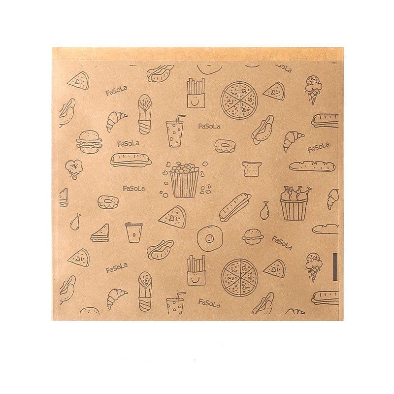 FaSoLa-Printed-Greaseproof-Paper-Bags-20*21cm---Pack-of-50-1