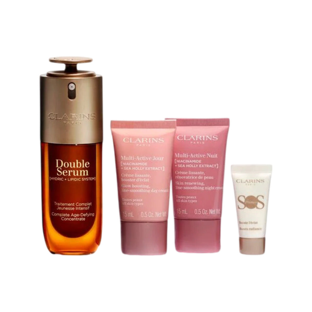 Clarins-Holiday-2025-Double-Serum-(9th-Gen)-&-Multi-Active-Day/Night-Cream-–-4‑Piece-Gift-Set-2