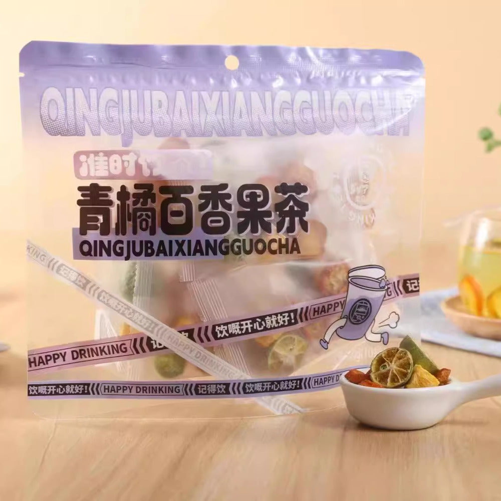 Jiliangmu-Green-Mandarin-&-Passion-Fruit-Tea-120g---Instant-Fruit-Infusion-for-Hot-or-Iced-2