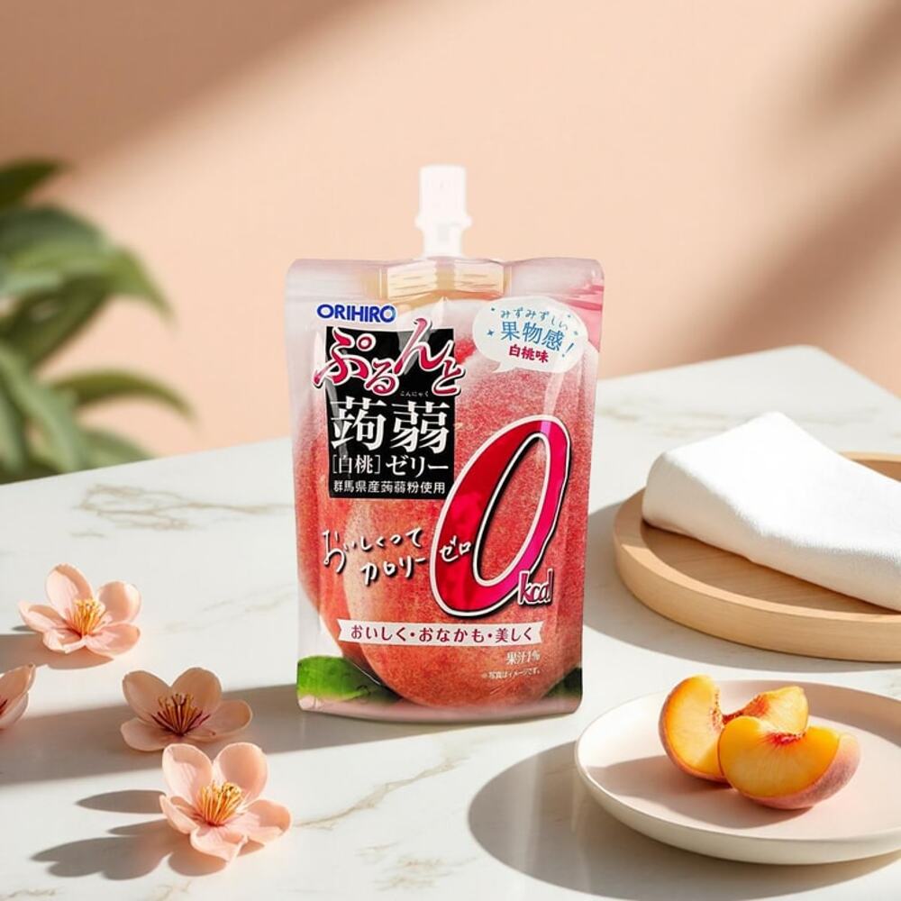 Orihiro-Japanese-Konjac-Jelly,-Zero-Calorie,-White-Peach-Flavour,-130g-2