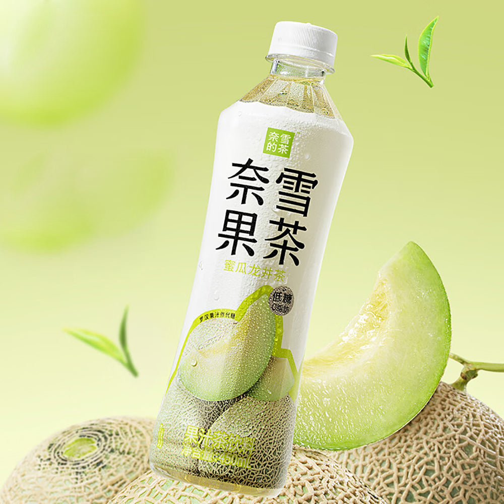 Trà Dưa Lưới Longjing Nayuki 450 ml × 15 chai – trà trái cây ít đường