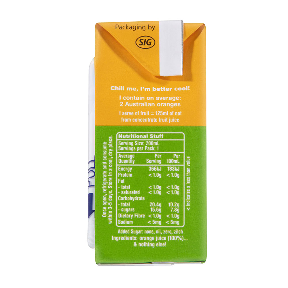 Nudie Kids Pure Orange Juice 200ml - Pack of 2-1