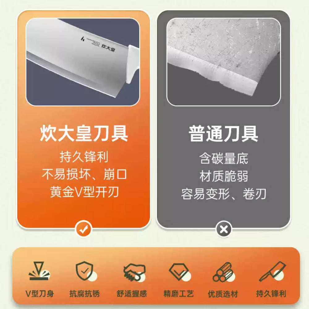 Cooker-King-"Big-White"-Stainless-Steel-Slicing-Knife-–-Chinese-Chef's-Cleaver-for-Precision-Vegetable-&-Meat-Cutting-2