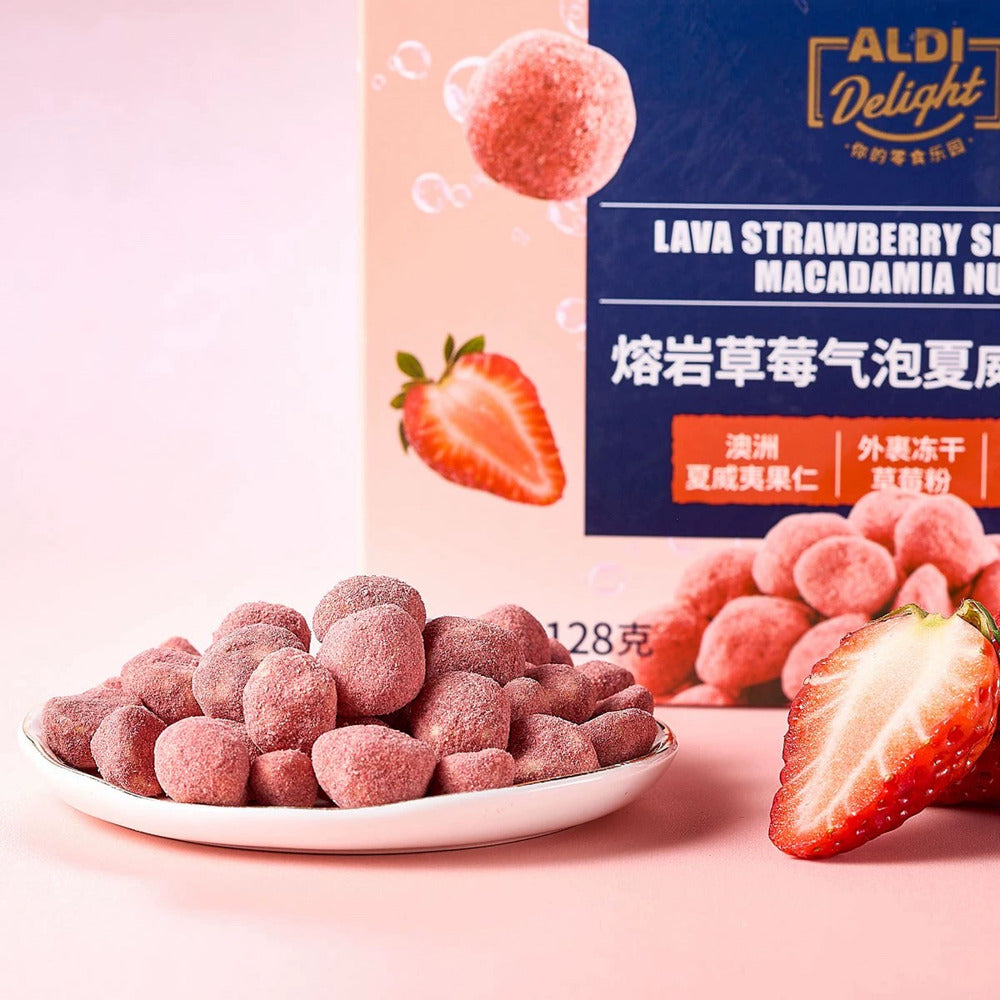 ALDI-Delight-Lava-Strawberry-Sparkling-Macadamia-Nuts-128g-–-Limited-Import-2