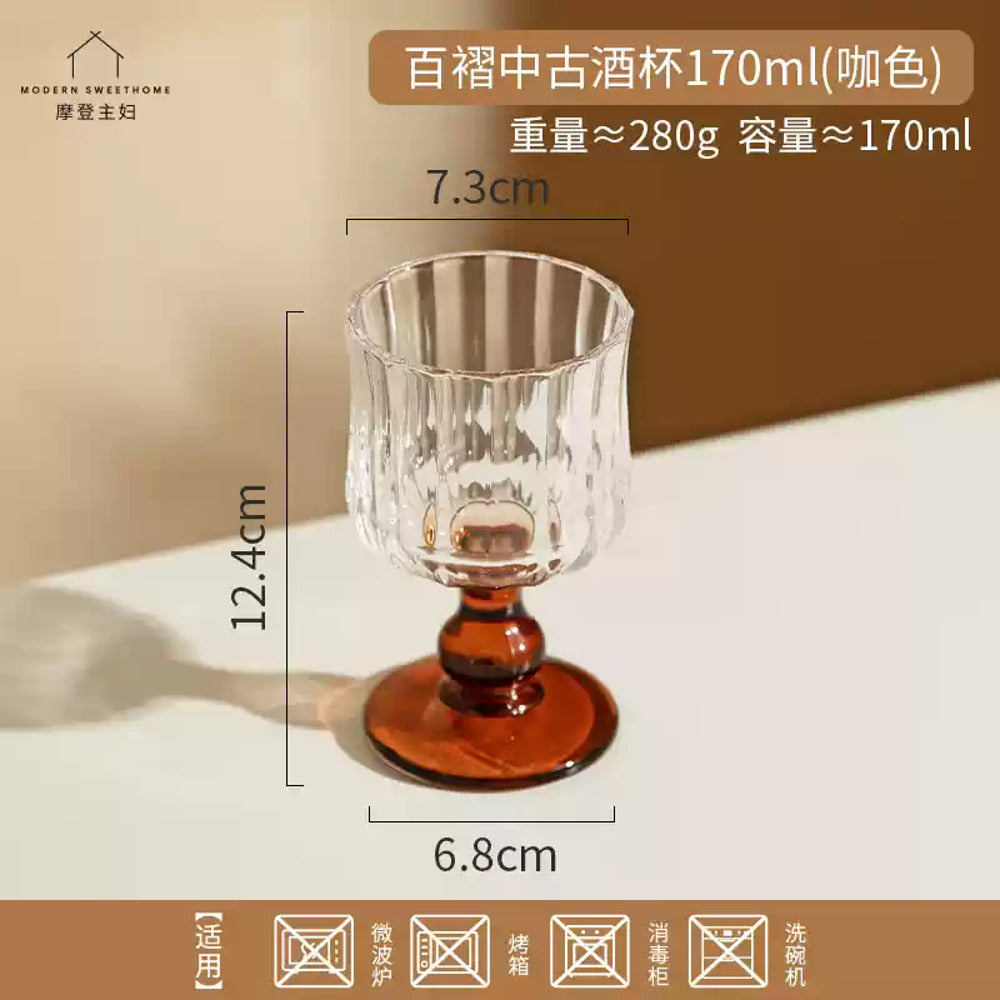Modern-Housewife-Pleated-Vintage-Wine-Glass---Coffee-Color,-170ml-1