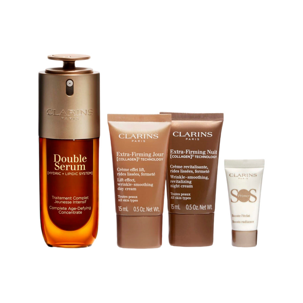 Clarins-2025-Holiday-Double-Serum-(9th-Gen)-&-Extra‑Firming-Day-&-Night-Cream-Set-–-4-Pieces---Anti‑Aging-Skincare-Gift-Set-2