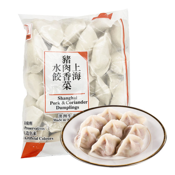 Sủi cảo Tianshun nhân thịt heo & ngò rí 600 g – đông lạnh, dễ chế biến