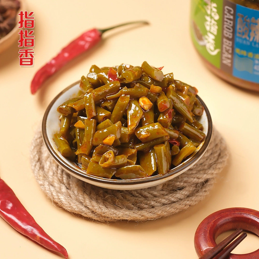 Zhizhixiang-Sour-&-Spicy-Pickled-Long-Beans-400g---Chinese-Yardlong-Bean-Pickles-3