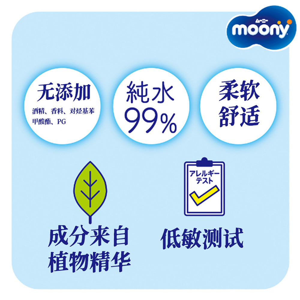 Moony-Unicharm-No-Rinse-Wet-Wipes,-60-Sheets-per-Pack,-3-Packs-Included-1