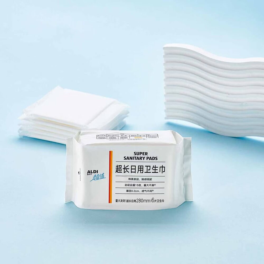 ALDI-Super-Sanitary-Pads-–-Extra-Long-Day-280-mm,-6-Pads-–-Limited-Import-3