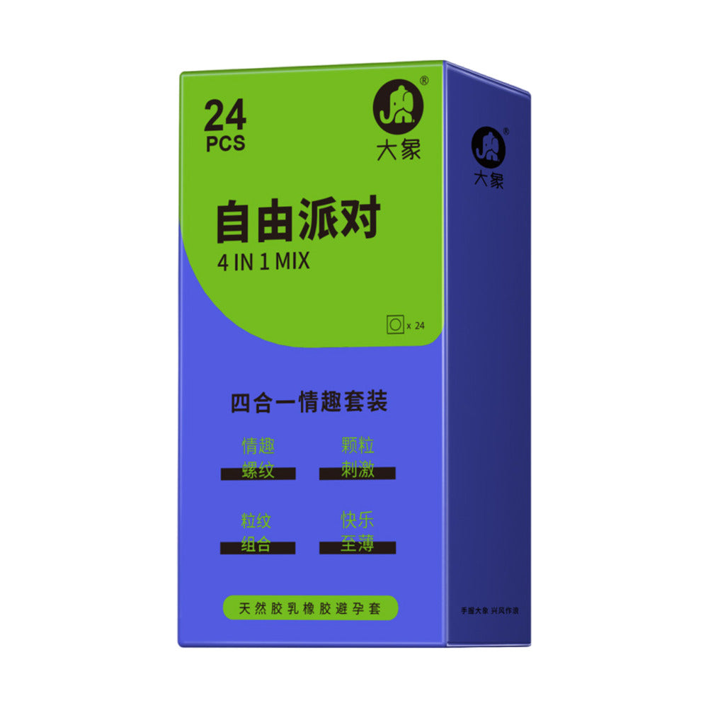 Elephant-4-in-1-Mix-Condoms-–-24-Pack---Ribbed,-Dotted,-Combo-&-Ultra-Thin-Variety-3