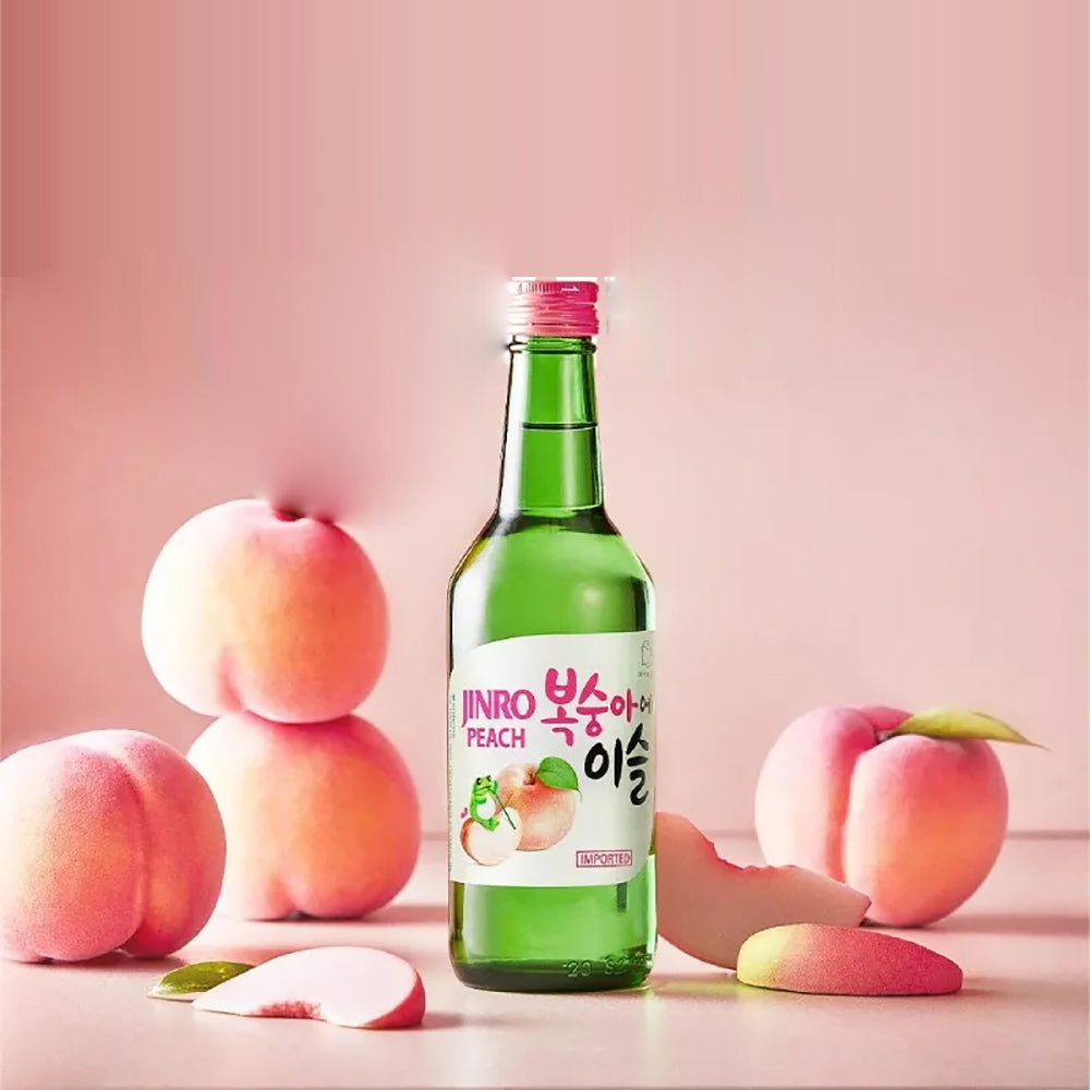 Jinro Peach Soju 360 ml – soju đào Hàn Quốc, hương đào ngọt mát