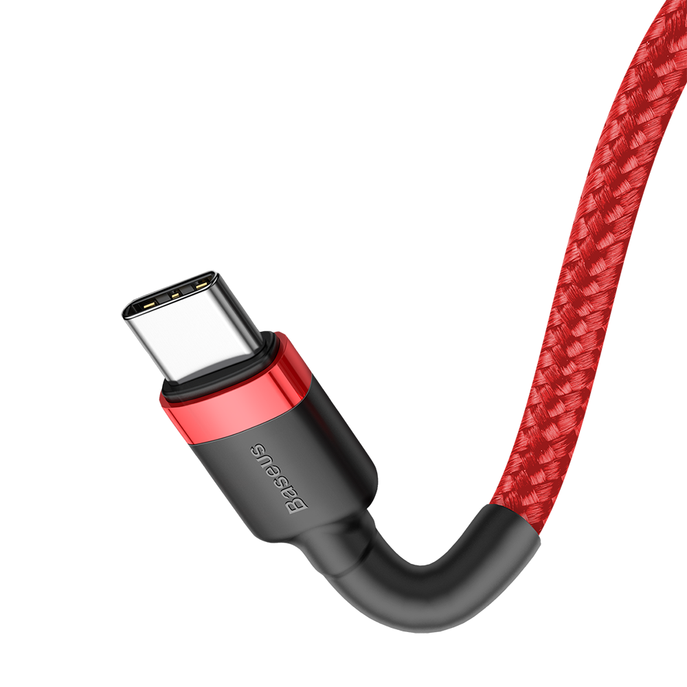 Baseus Type-C PD2.0 60W Fast Charging Data Cable (20V 3A) - Red, 2m ...